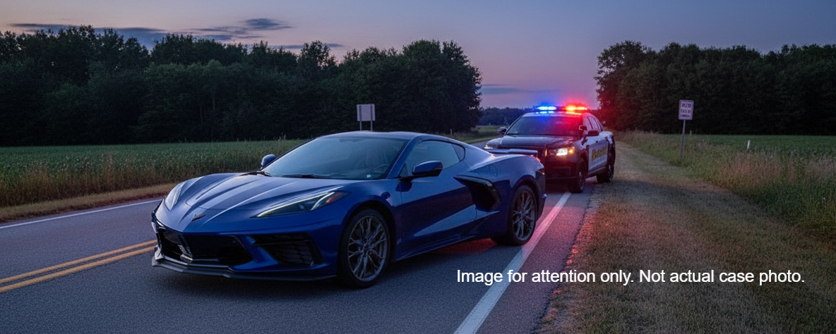 Bloomington Woman Arrested After High-Speed Corvette Pursuit and Failed Sobriety Tests