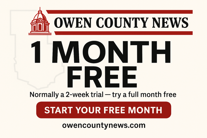 Get 1 month free — try Owen County News.